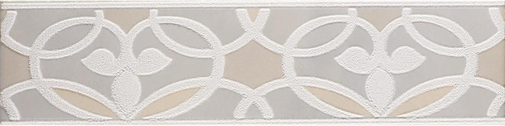 Бордюры Serra Camelia Pearl White Border, цвет белый, поверхность глянцевая, прямоугольник, 75x300