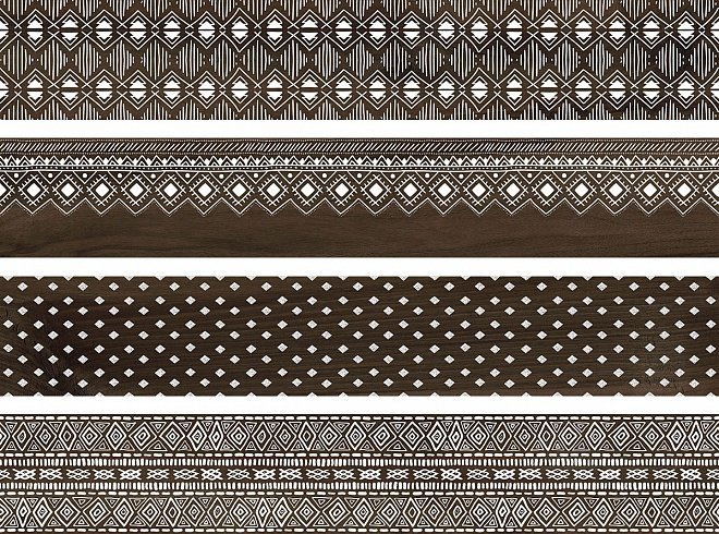 Декоративные элементы Kerama Marazzi Про Вуд коричневый декорированный обрезной DL550400R, цвет коричневый, поверхность матовая, прямоугольник, 300x1790