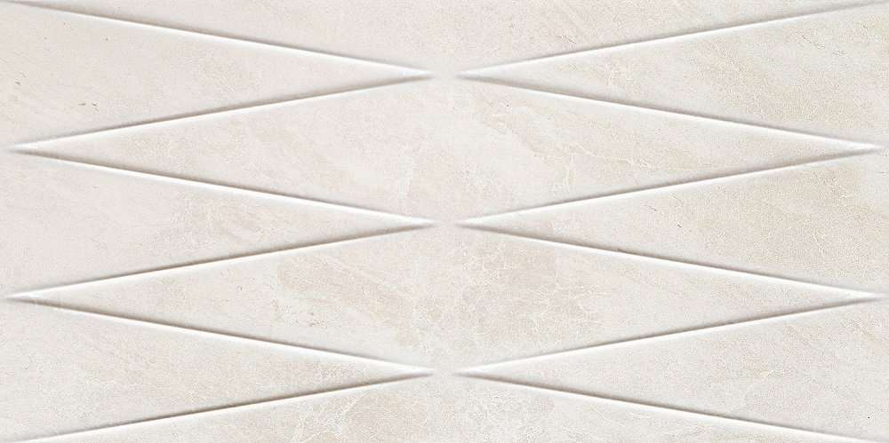 Керамическая плитка Tubadzin Harion White STR, цвет бежевый, поверхность глянцевая, прямоугольник, 298x598
