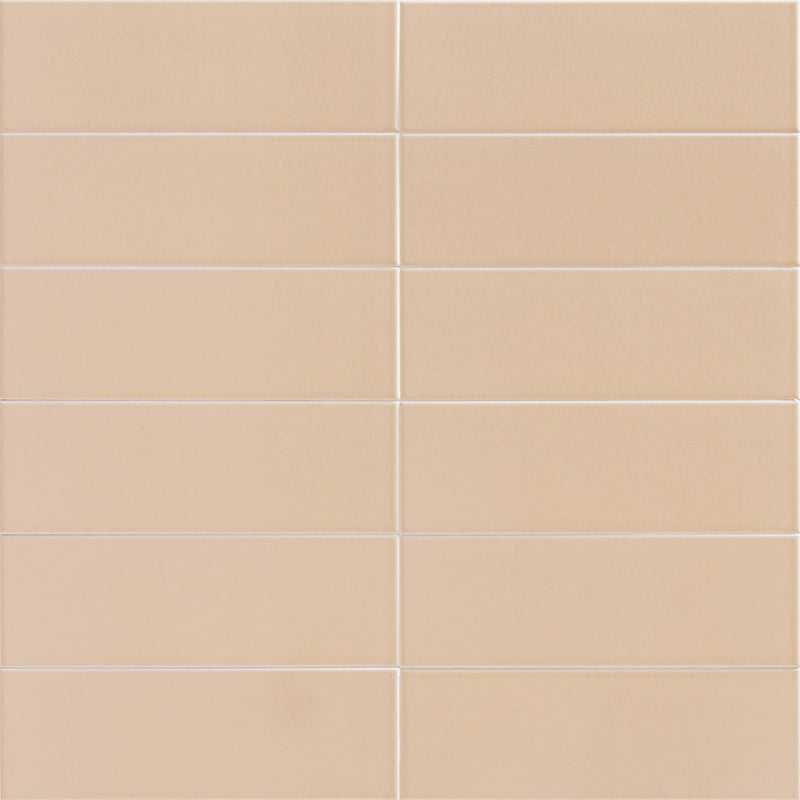 Керамическая плитка Mainzu Jungle Peach, цвет бежевый, поверхность глянцевая, прямоугольник, 100x300