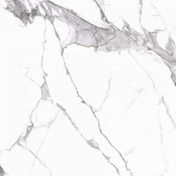 Керамогранит Cerrad Calacatta White Rect., цвет белый серый, поверхность матовая, квадрат, 597x597