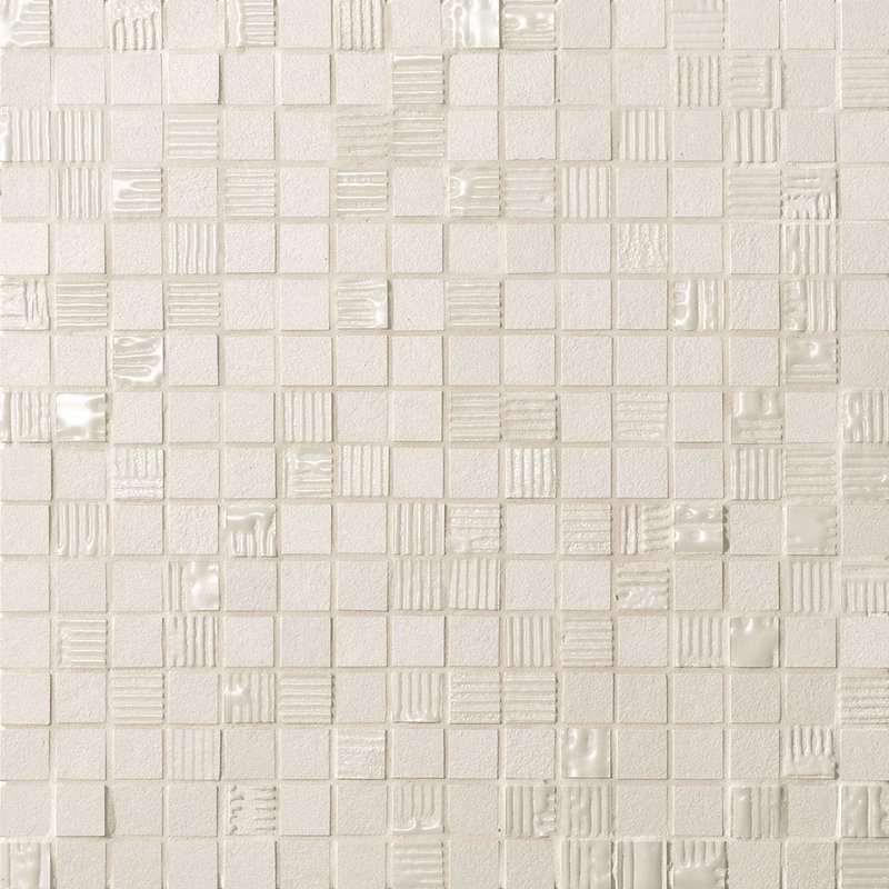Мозаика Fap Mat&More White Mosaico fOW9, цвет белый, поверхность матовая, квадрат, 305x305