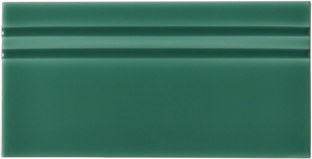 Бордюры Adex ADRI5089 Rodapie Rimini Green, цвет зелёный, поверхность глянцевая, прямоугольник, 100x200