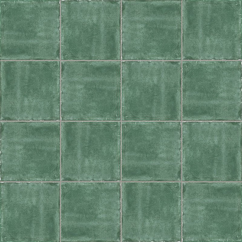 Керамическая плитка Mainzu Antic Verde, цвет зелёный, поверхность глянцевая, квадрат, 150x150