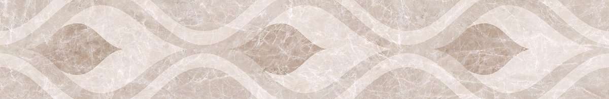 Бордюры Керамин Верона 3 Бордюр, цвет бежевый, поверхность глянцевая, прямоугольник, 99x600