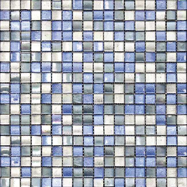 Мозаика L'Antic Colonial Arabia Mix Blue Silver 100092710, цвет серый синий, поверхность глянцевая, квадрат, 295x295