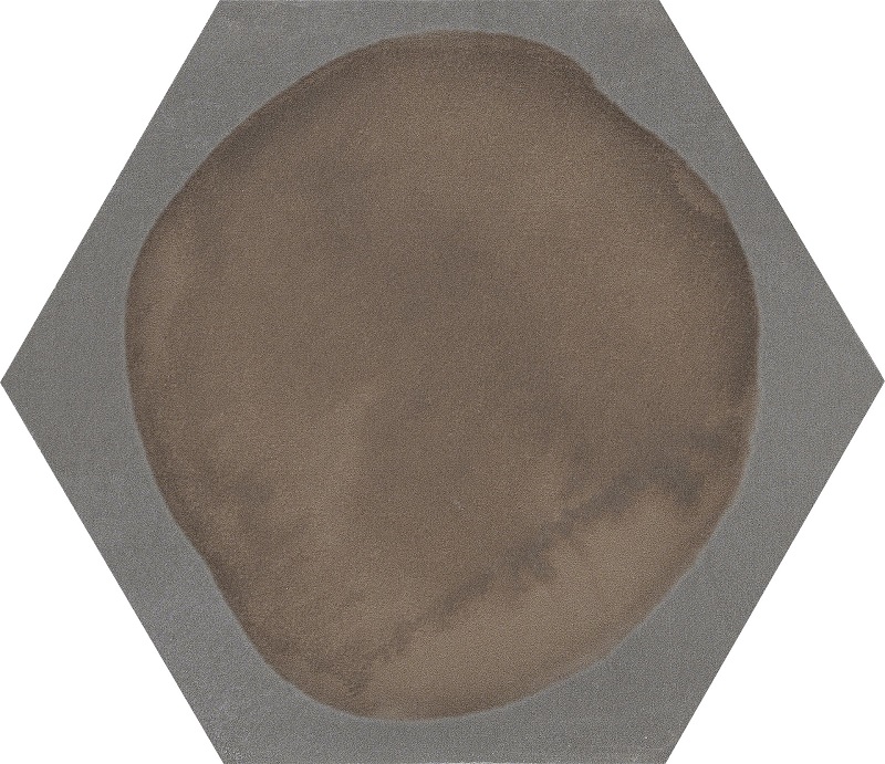 Керамогранит Piemme Shades Blot Evening 02462, цвет серый коричневый, поверхность матовая, шестиугольник, 175x205