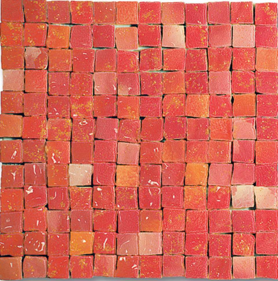 Мозаика Ker-av Luci di Venezia Rosso Vermiglio (2,5X2,5) KER-L114, цвет красный, поверхность глянцевая, квадрат, 300x300