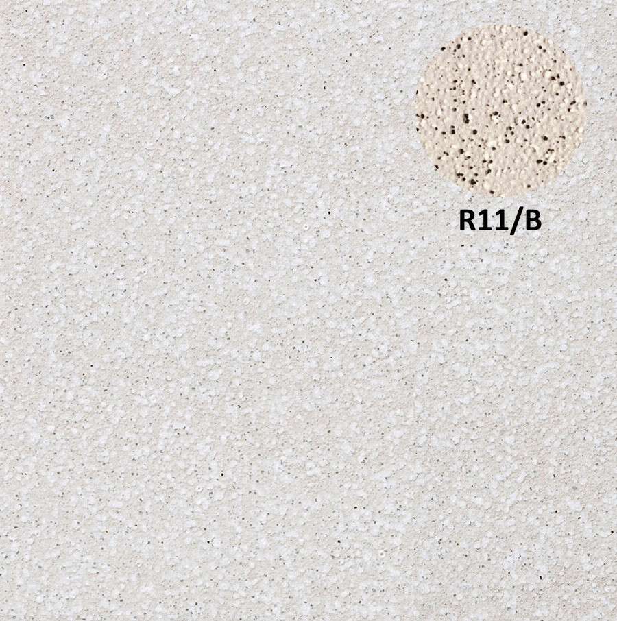 Керамогранит Stroeher Secuton R11/B TS 10 weis 8816, цвет белый, поверхность структурированная, квадрат, 196x196