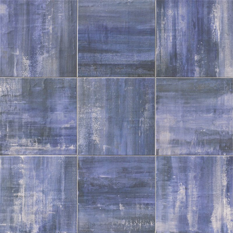 Керамическая плитка Mainzu Etrusco Blu, цвет синий, поверхность матовая, квадрат, 200x200