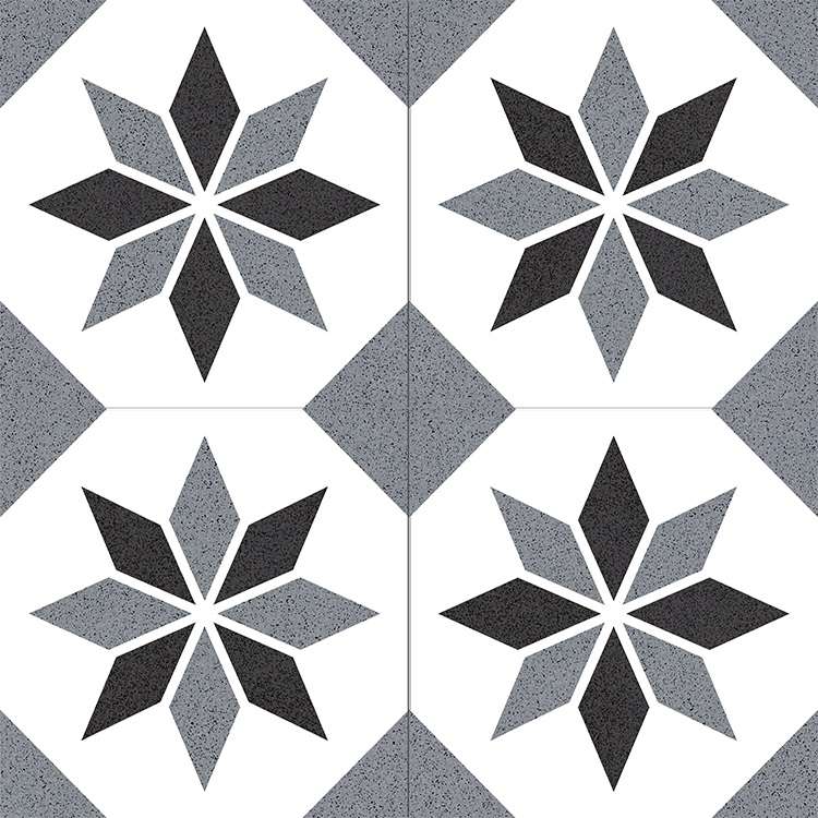 Керамогранит Etili Seramik Milan Grey Pre-Cut, цвет белый серый чёрный, поверхность матовая, квадрат, 450x450
