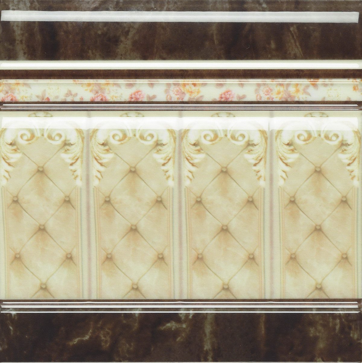 Бордюры Cristacer Desire Zocalo, цвет бежевый, поверхность глянцевая, квадрат, 200x200