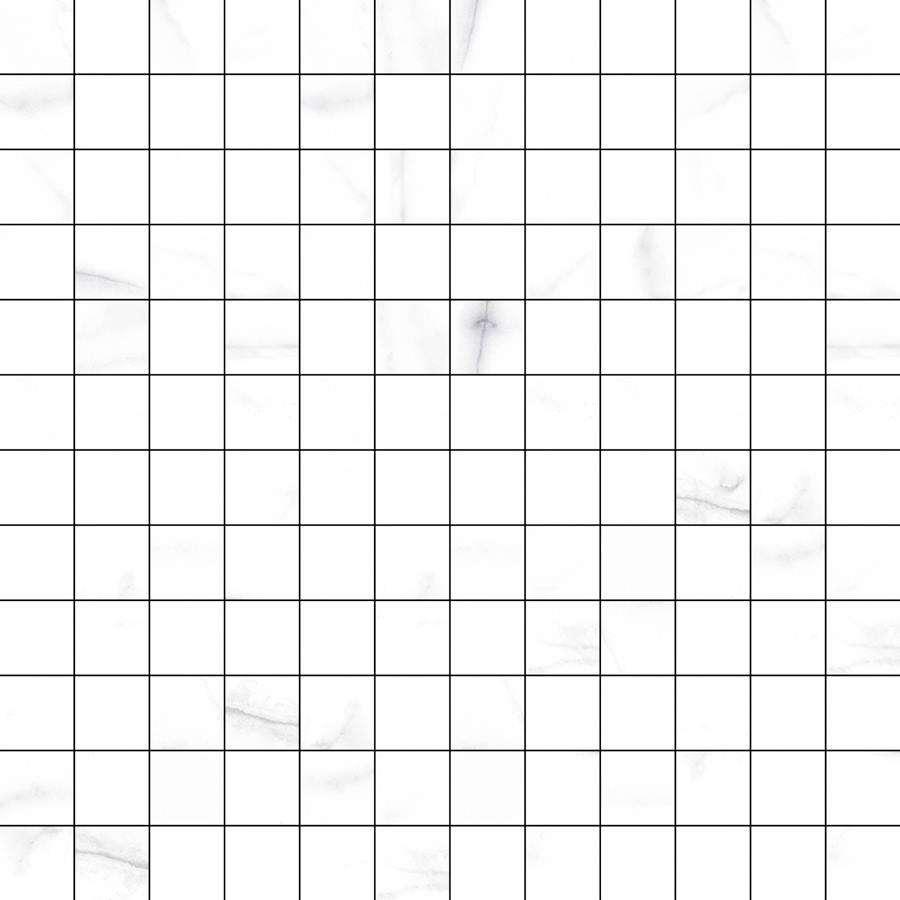 Мозаика Aparici Vivid White Calacatta Mos 2,5X2,5, цвет белый, поверхность глянцевая, квадрат, 298x298