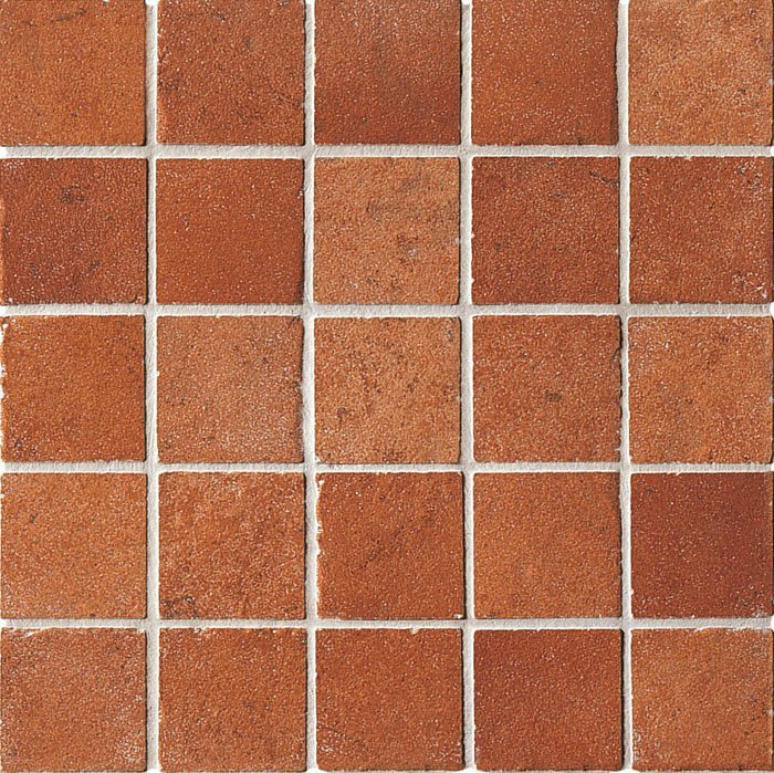 Мозаика ABK Petraia Mos.Quadretti Rosso A8537U, цвет терракотовый, поверхность матовая, квадрат, 333x333