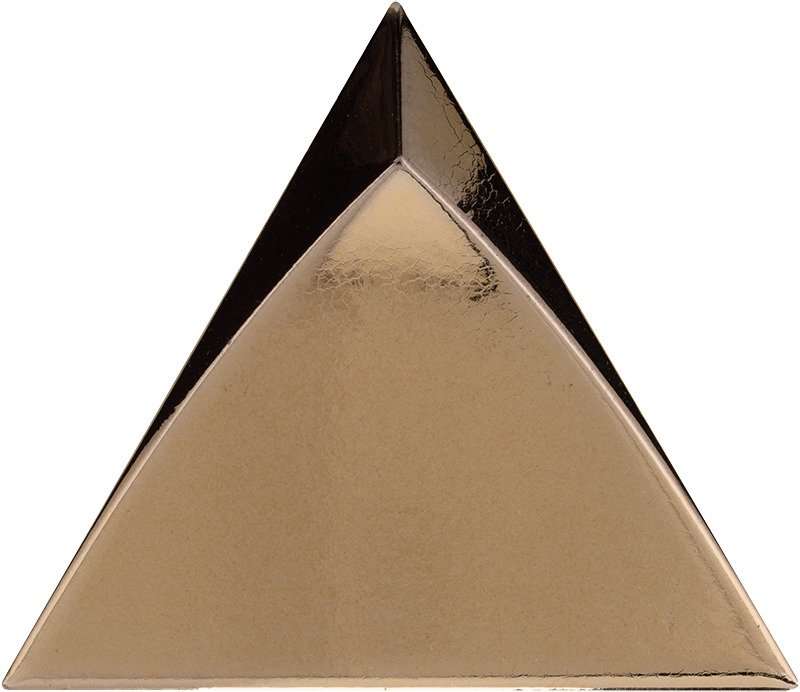 Керамическая плитка Equipe Magical 3 Tirol Metallic 24449, цвет золотой, поверхность глянцевая 3d (объёмная), треугольник, 108x124