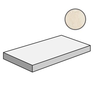 Ступени Italon Room White Stone Scalino Angolare DX 620070001219, цвет бежевый, поверхность патинированная, прямоугольник с капиносом, 330x600