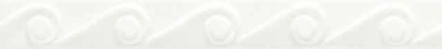 Бордюры Grazia Essenze Onda Bianco Craquele ONDA1000, цвет белый, поверхность глянцевая, прямоугольник, 30x260