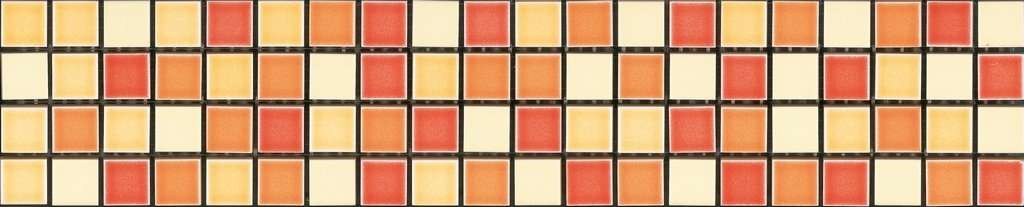 Мозаика Bardelli Bardelli Arlecchino 102, цвет оранжевый, поверхность глянцевая, прямоугольник, 80x400