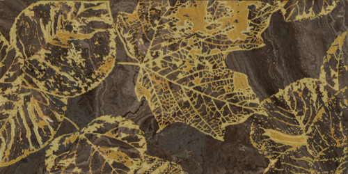 Декоративные элементы Naxos Rhapsody Fascia Floreal Brown Wave Lev 118721, цвет коричневый, поверхность полированная, прямоугольник, 600x1200