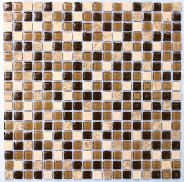 Мозаика NS Mosaic S-850, цвет разноцветный, поверхность глянцевая, квадрат, 305x305