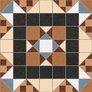 Декоративные элементы Vives Barnet Halton Marron, цвет разноцветный, поверхность матовая, квадрат, 316x316