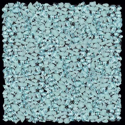 Мозаика Natural Mosaic GEM-06 (Стекло), цвет голубой, поверхность глянцевая, квадрат, 300x300
