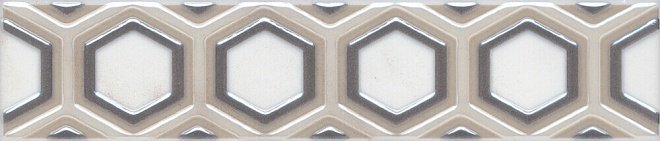Бордюры Kerama Marazzi Бордюр Гран Пале AD\A401\6343, цвет серый, поверхность глянцевая, прямоугольник, 54x250