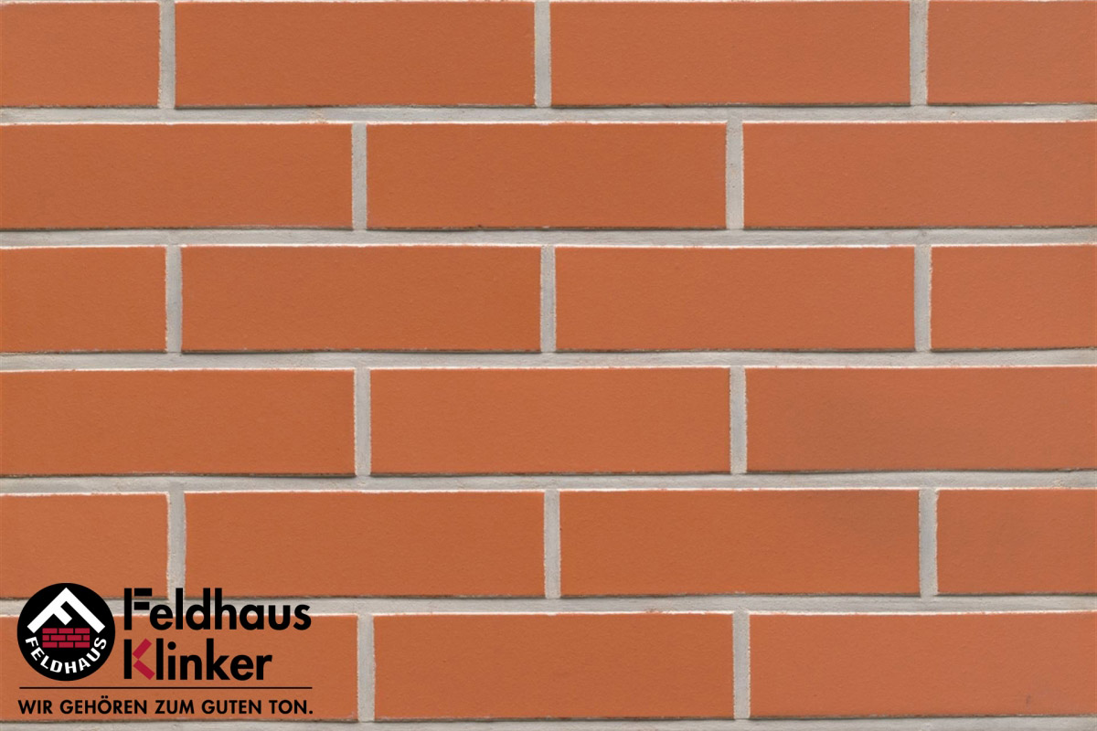 Клинкер Feldhaus Klinker Classic Terreno Liso R480NF14, цвет терракотовый, поверхность матовая, под кирпич, 71x240