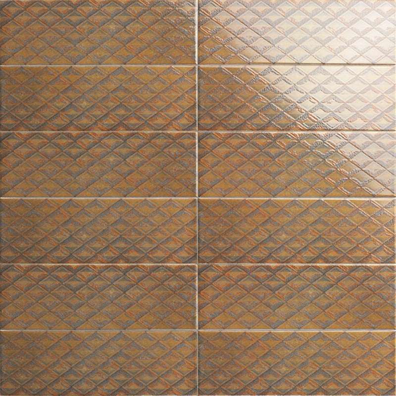 Декоративные элементы Mainzu Bellagio Reflex, цвет коричневый, поверхность матовая, прямоугольник, 100x300