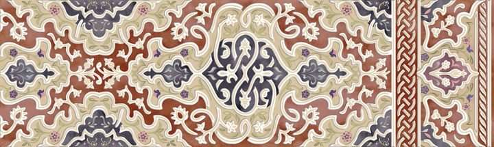Керамическая плитка Aparici Tawriq Brown Halifa, цвет разноцветный, поверхность матовая, прямоугольник, 298x996