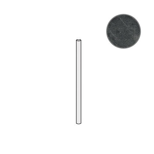Бордюры ABK Sensi Raccordo Pietra Grey Lux 1SL11203, цвет чёрный, поверхность глянцевая, прямоугольник, 12x300