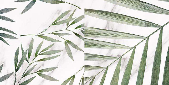 Декоративные элементы Laparet Blanco Белый Микс 08-00-01-2676, цвет белый серый зелёный, поверхность глянцевая, прямоугольник, 200x400