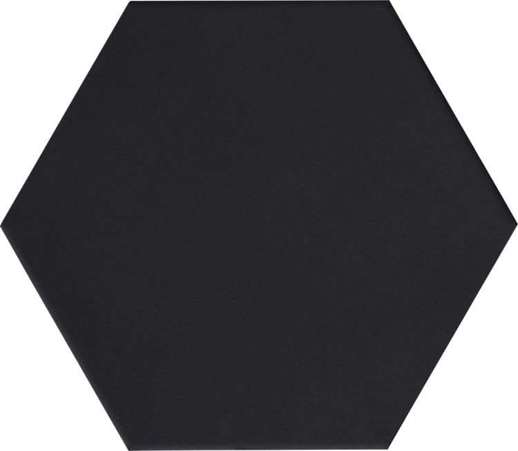 Керамогранит Aparici Chaplin Black Hexagon, цвет чёрный, поверхность матовая, шестиугольник, 250x290