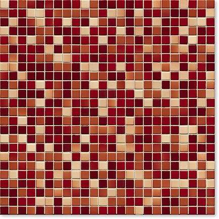 Мозаика Jasba 3666H Lavita Sunset Red Mix Matt Glossy, цвет бордовый, поверхность глянцевая матовая, квадрат, 316x316