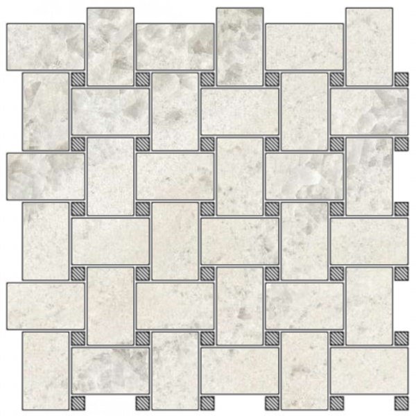Мозаика FMG Gem Pearl Shape Lucidato LU30808, цвет белый, поверхность полированная, квадрат, 300x300