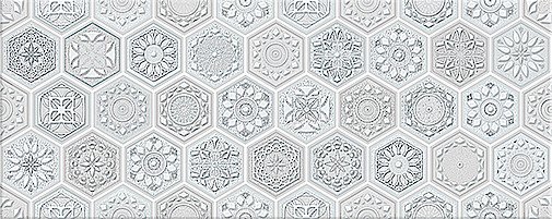 Декоративные элементы Azori Riviera Favo Decor, цвет серый, поверхность глянцевая, прямоугольник, 201x505