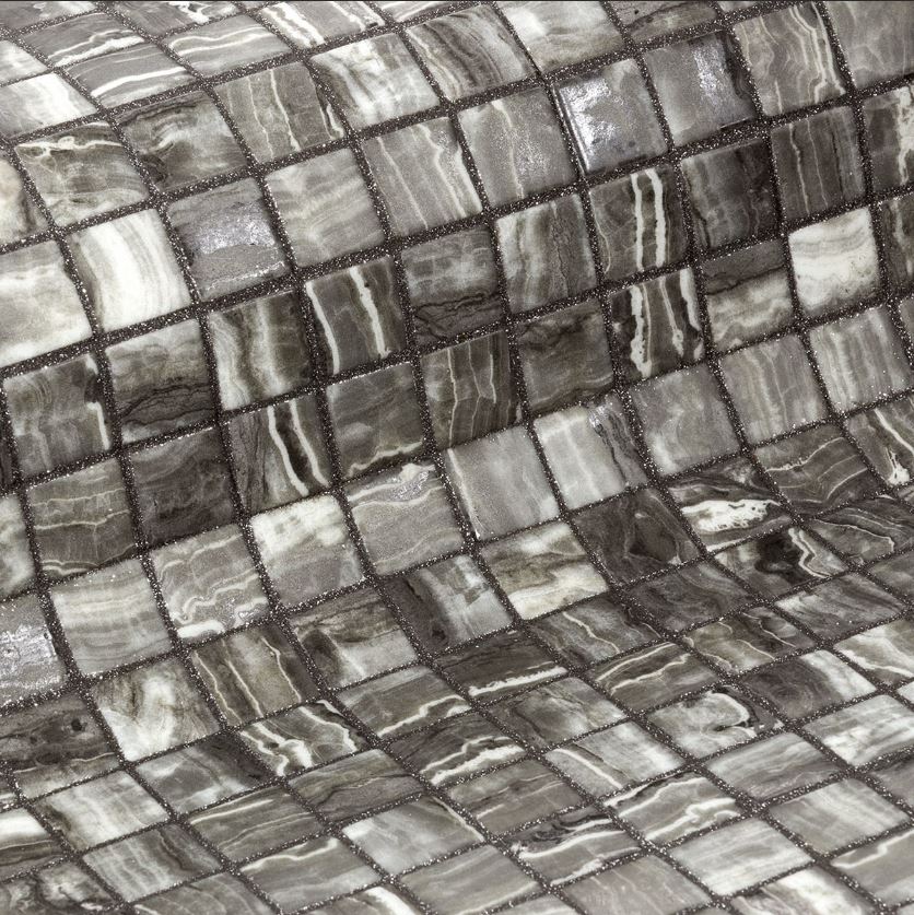Мозаика Ezarri Zen Tigrato, цвет серый, поверхность матовая, прямоугольник, 313x495