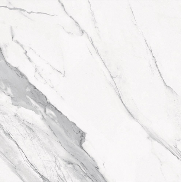 Керамогранит Supergres Purity Of Marble Statuario Lux 60SX, цвет белый, поверхность полированная, квадрат, 600x600