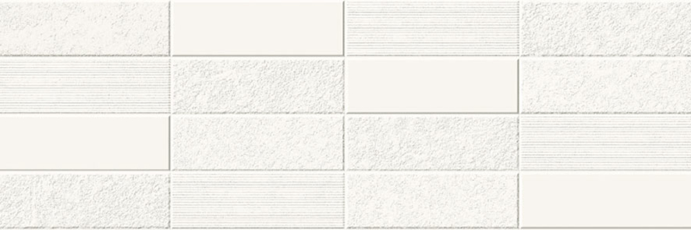 Керамическая плитка Mykonos Lille Mosaic Blanco, цвет белый, поверхность матовая, прямоугольник, 250x750