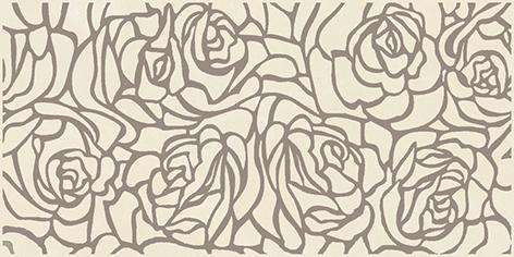 Декоративные элементы Laparet Serenity rosas кремовый 08-03-37-1349, цвет бежевый, поверхность глянцевая, прямоугольник, 200x400