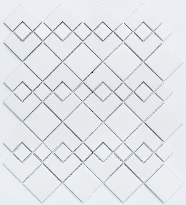 Мозаика NS Mosaic PS2548-02, цвет белый, поверхность матовая, квадрат, 283x318