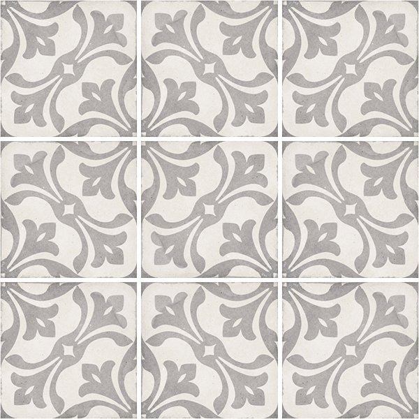 Декоративные элементы Equipe Art Nouveau La Rambla Grey 24419, цвет серый, поверхность матовая, квадрат, 200x200