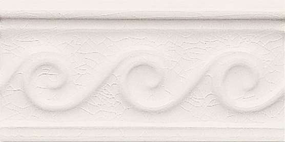 Бордюры Adex ADMO4063 Relieve Olas C/C Blanco, цвет белый, поверхность глянцевая, прямоугольник, 75x150