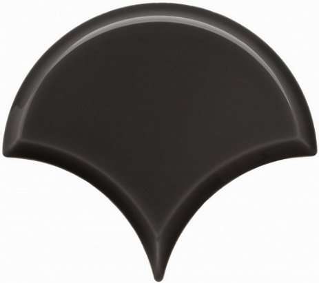 Керамическая плитка Adex ADST8020 Escama Biselado Volcanico, цвет чёрный тёмный, поверхность глянцевая, чешуя, 130x150