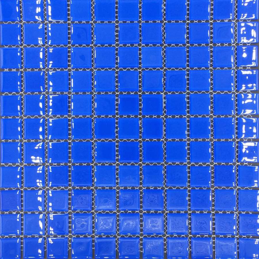 Мозаика Pixel Mosaic PIX003 Стекло (25x25 мм), цвет синий, поверхность глянцевая, квадрат, 300x300