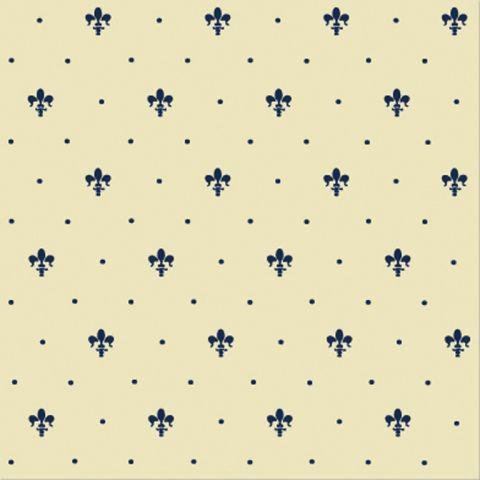 Керамическая плитка Petracers Giglio Blu su Crema, цвет жёлтый, поверхность матовая, квадрат, 200x200
