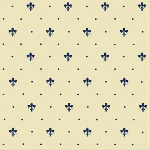 Керамическая плитка Petracers Giglio Blu su Crema, цвет жёлтый, поверхность матовая, квадрат, 200x200