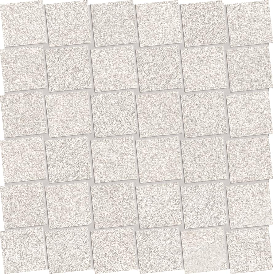 Мозаика Ergon Stone Talk Mosaico Dado Minimal White Naturale EDR8, цвет белый, поверхность натуральная, квадрат, 300x300