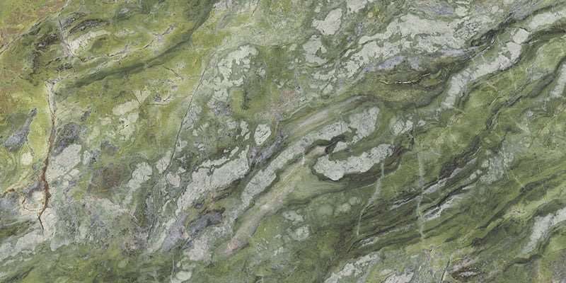 Широкоформатный керамогранит Graniti Fiandre Maximum Marmi Irish Green Lucidato, цвет зелёный, поверхность полированная, прямоугольник, 1500x3000