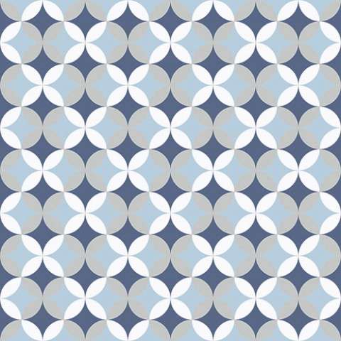 Декоративные элементы Vallelunga Colibri Blu Dec E2 6000360, цвет синий, поверхность матовая, квадрат, 125x125